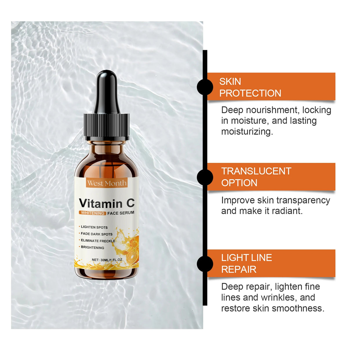 Vitamin C Brightening Face Serum — Fade Dark Spots & Even Tone