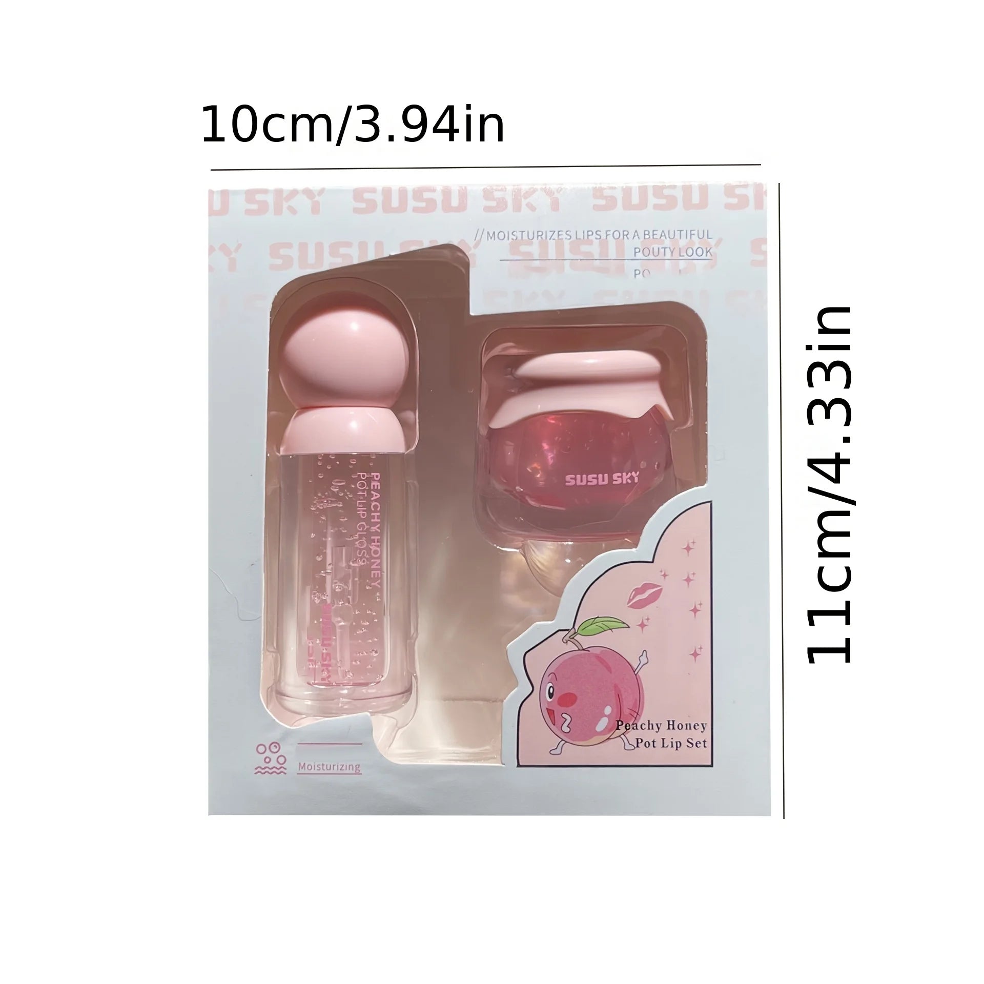 Lip Gloss & Overnight Lip Mask Set — Moisturizing Peach Duo