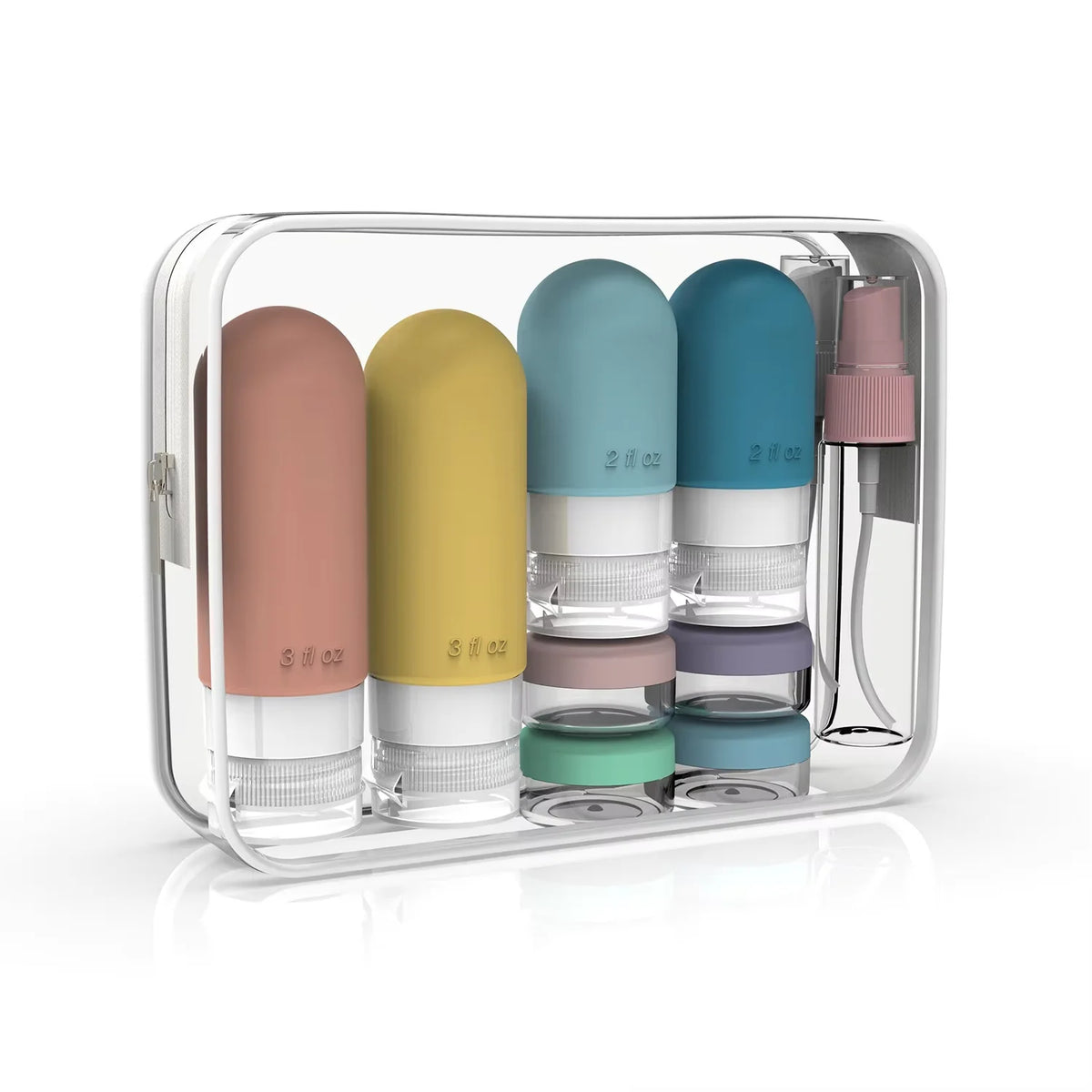 16-Piece Leakproof Travel Bottle Set — TSA-Approved Silicone Containers