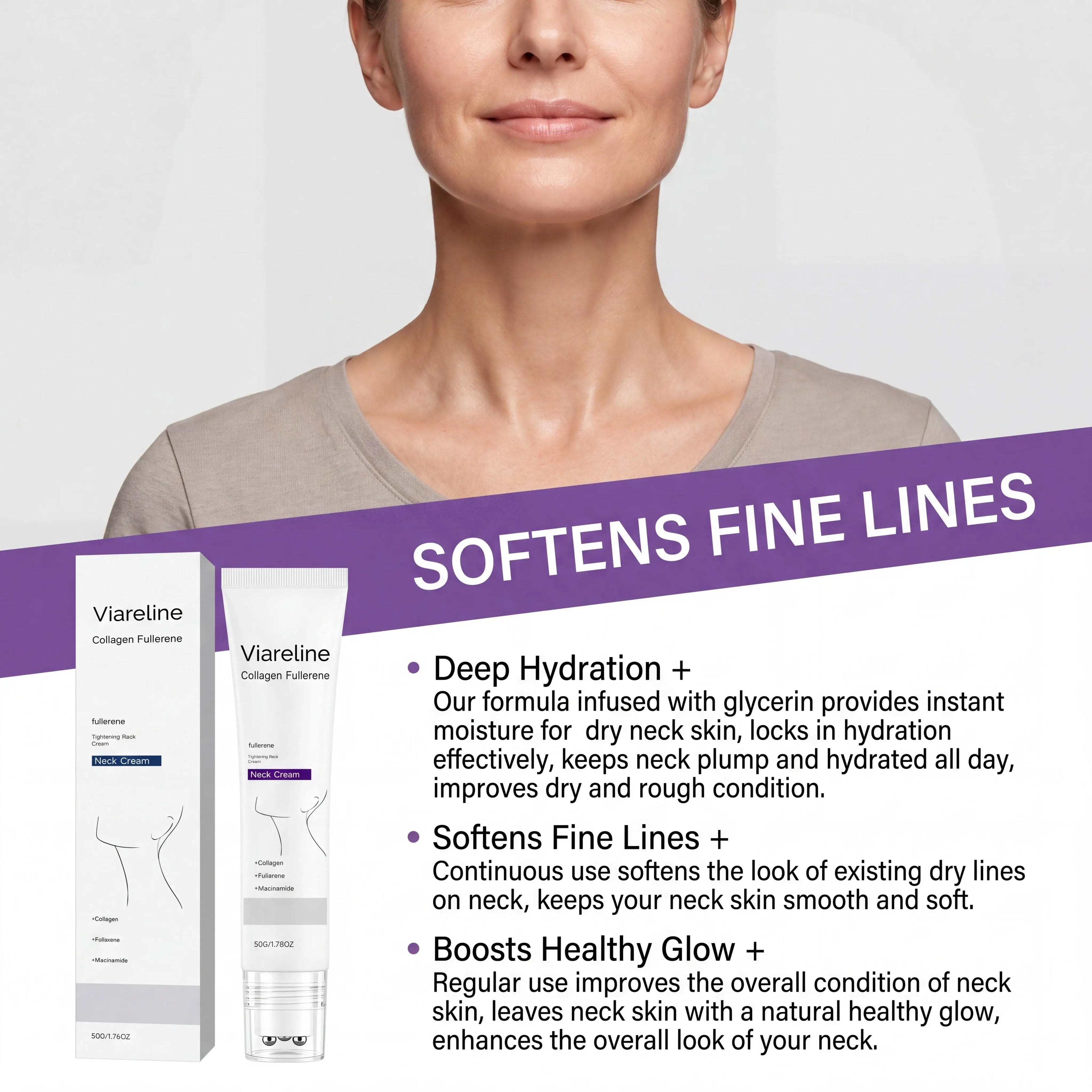 Firming Neck Cream — Anti-Wrinkle Tighten & Lift with Collagen