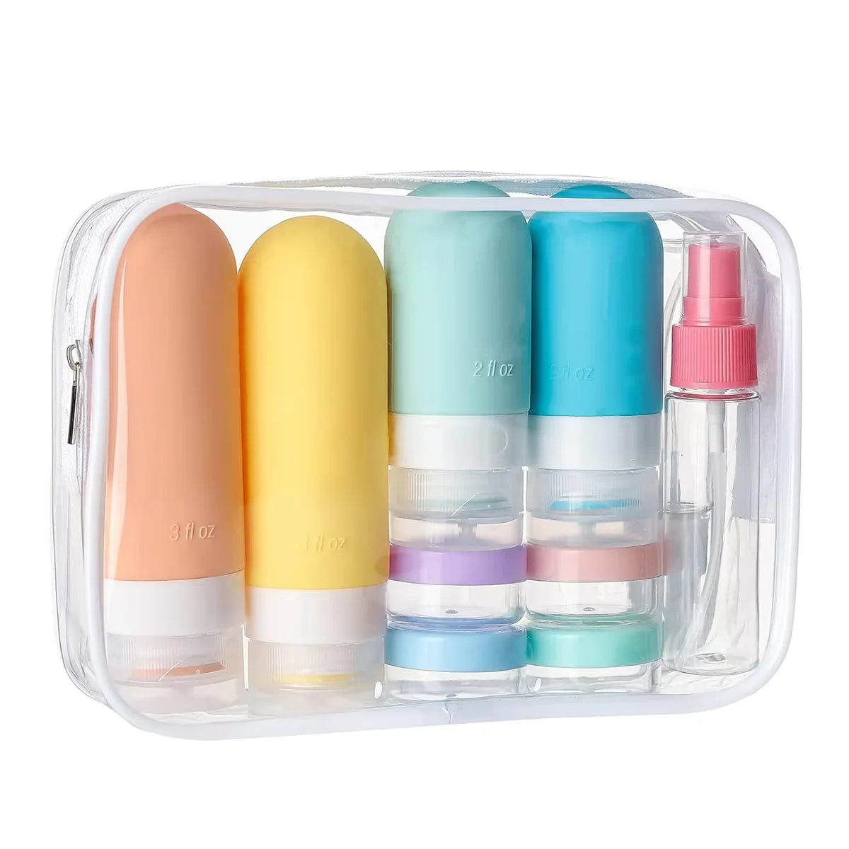 16-Piece Leakproof Travel Bottle Set — TSA-Approved Silicone Containers