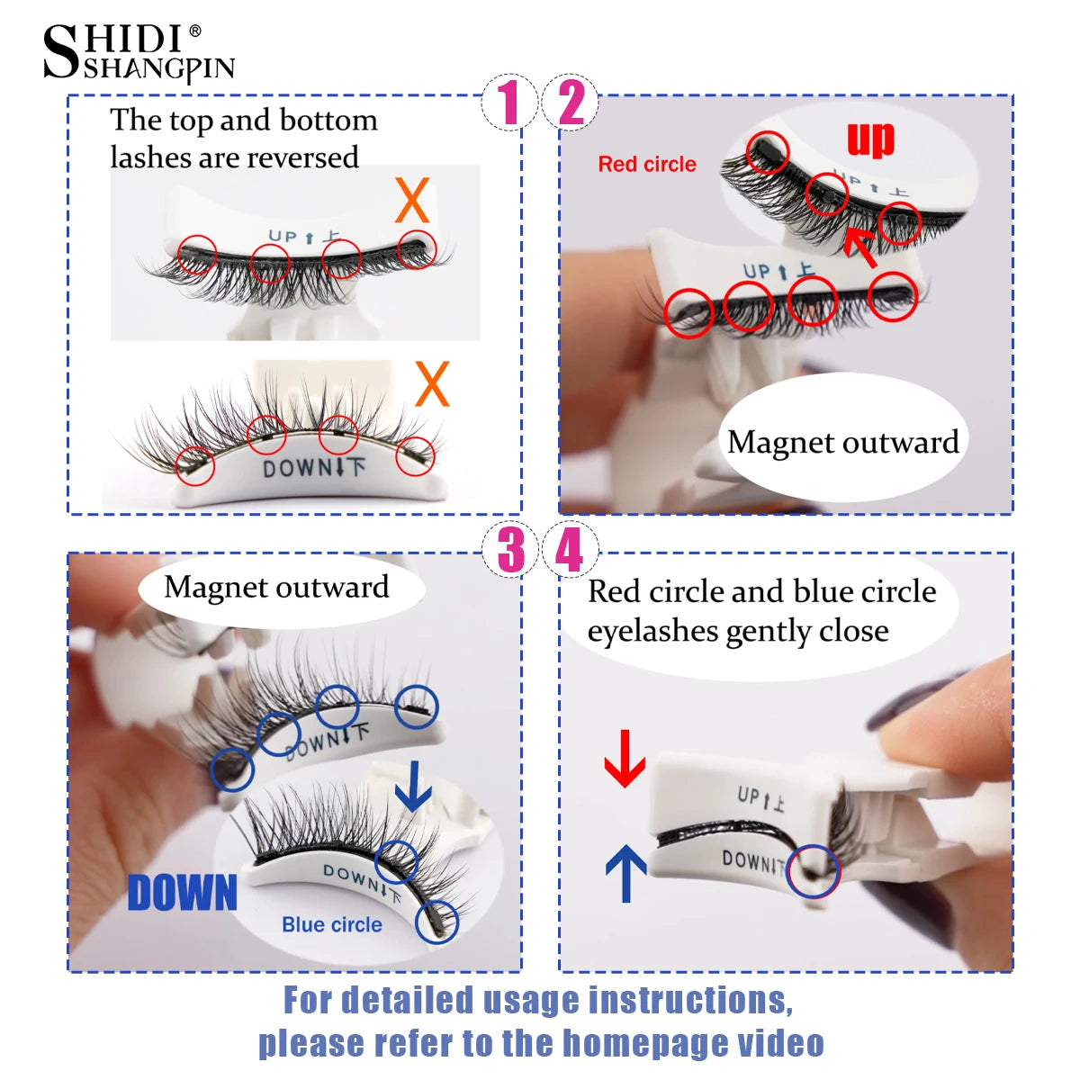 Magnetic Eyelashes — Reusable, No Glue Needed (with Tweezer)