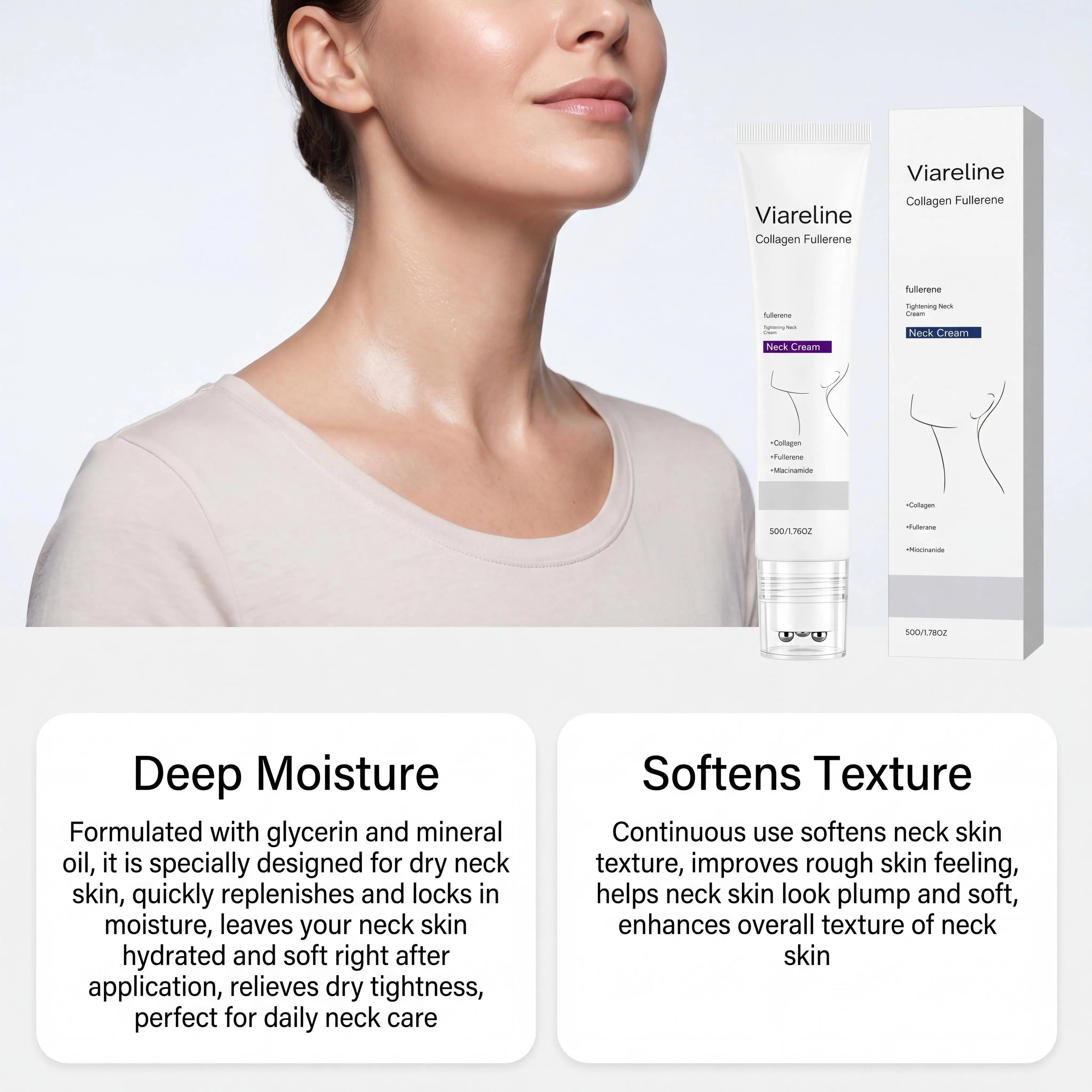 Firming Neck Cream — Anti-Wrinkle Tighten & Lift with Collagen