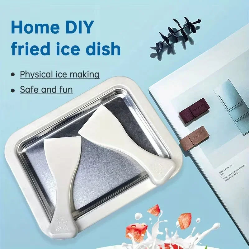 Rolling Ice Cream Pan — Instant Frozen Dessert Maker