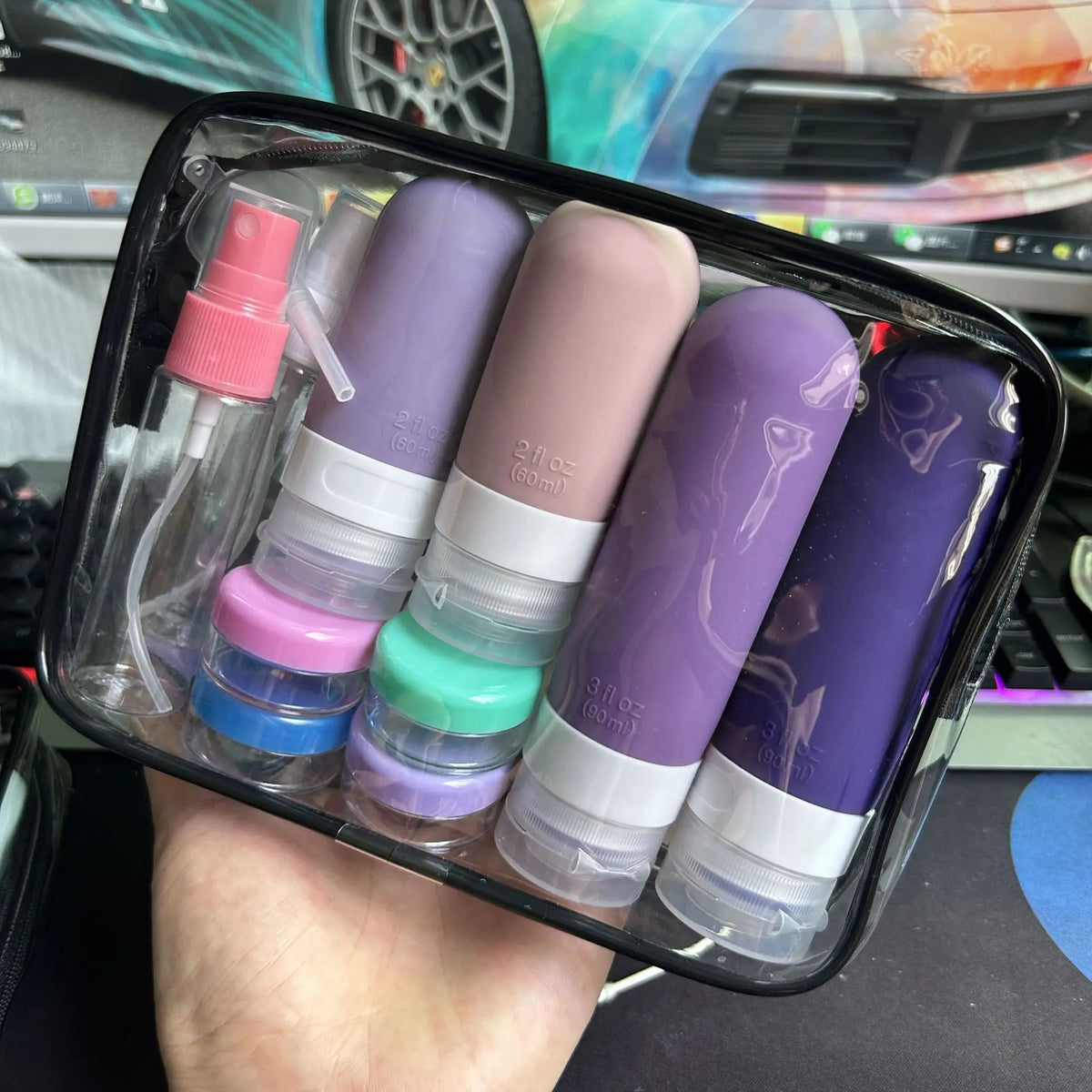 16-Piece Leakproof Travel Bottle Set — TSA-Approved Silicone Containers