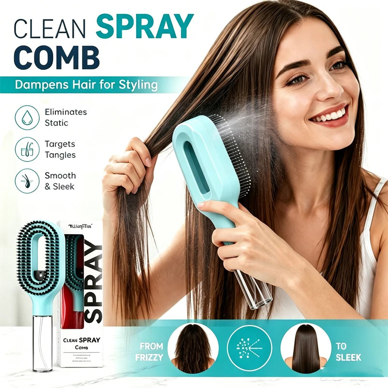 2-in-1 Water Spray Mist Detangling Hairbrush