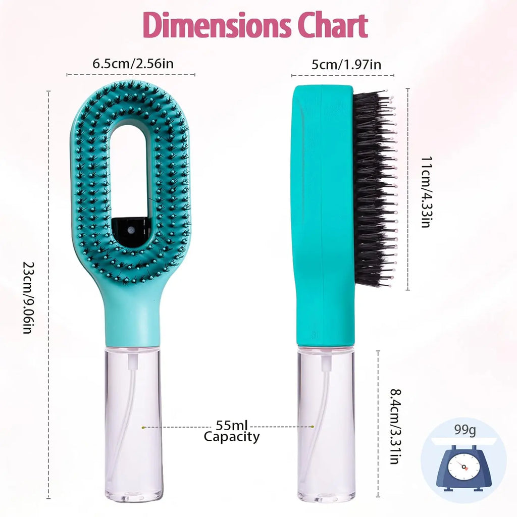 2-in-1 Water Spray Mist Detangling Hairbrush