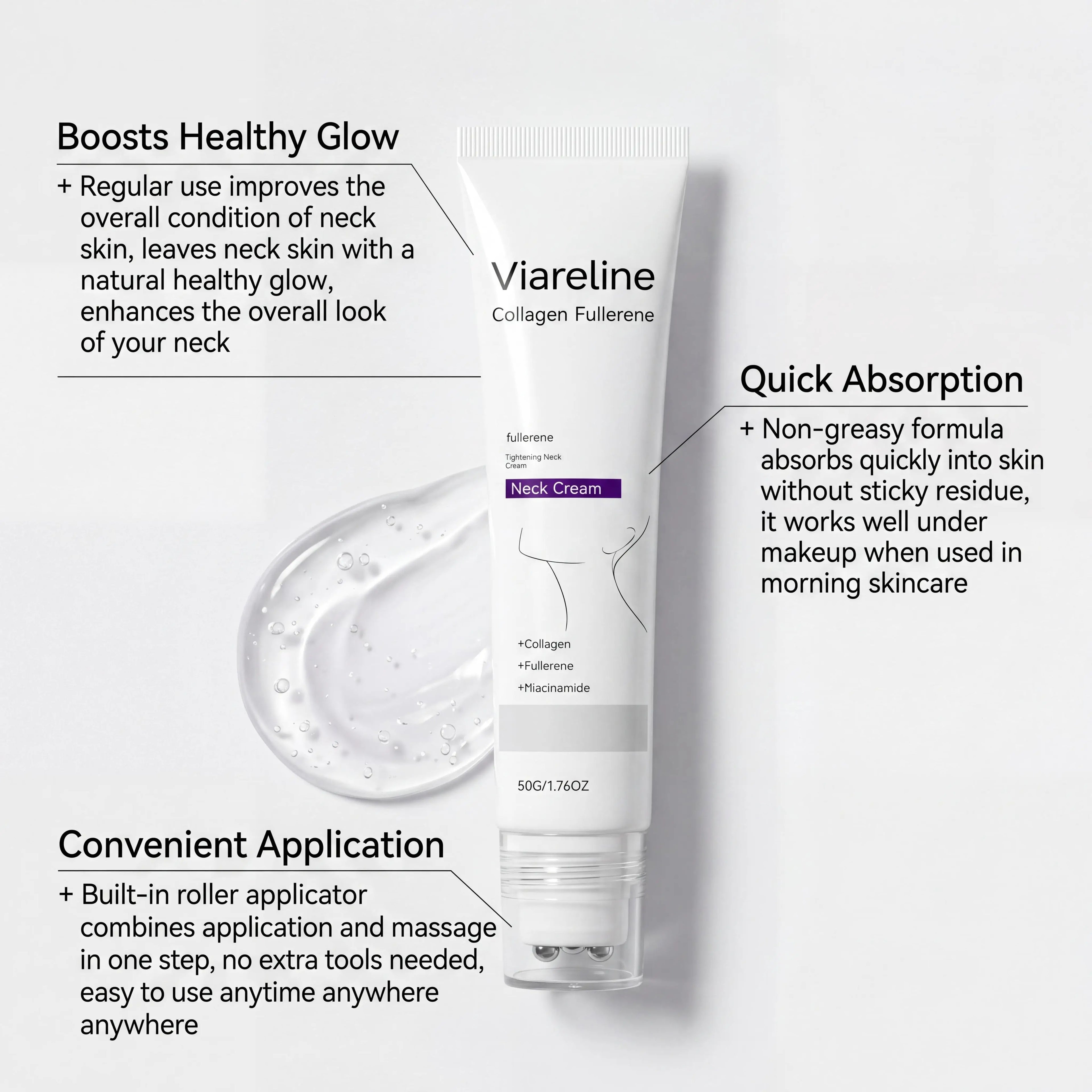 Firming Neck Cream — Anti-Wrinkle Tighten & Lift with Collagen