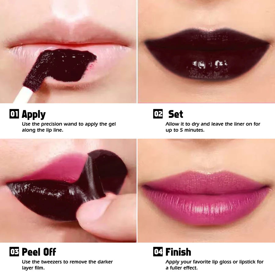 Peel-Off Lip Stain — Long-Lasting Waterproof Tint
