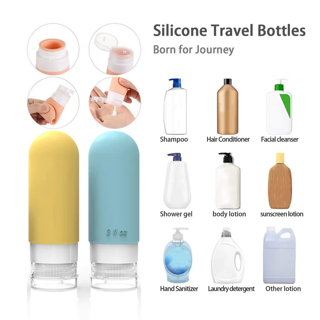 16-Piece Leakproof Travel Bottle Set — TSA-Approved Silicone Containers