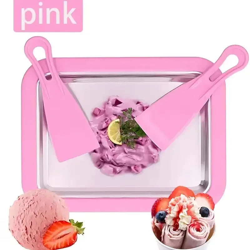 Rolling Ice Cream Pan — Instant Frozen Dessert Maker