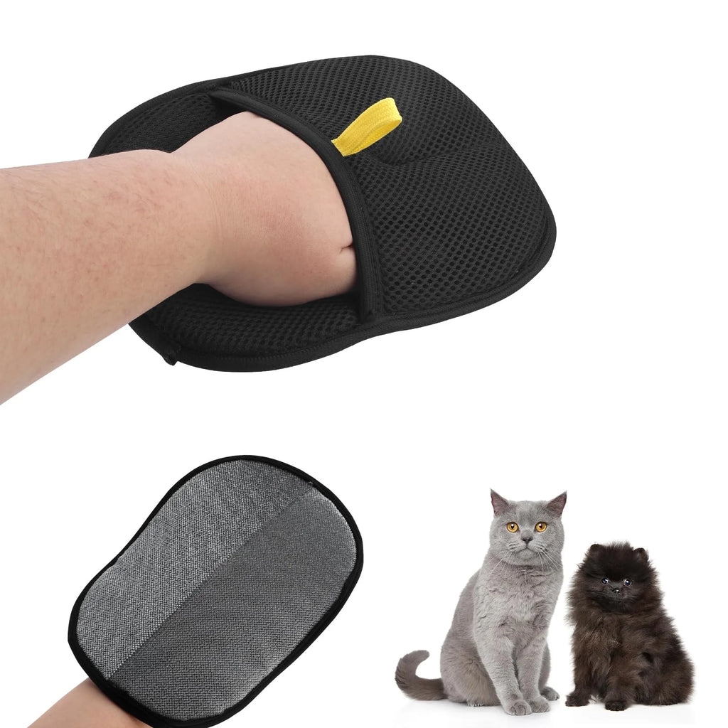 Pet Hair Removal Grooming Glove — Reusable Deshedding Mitt for Cats & Dogs